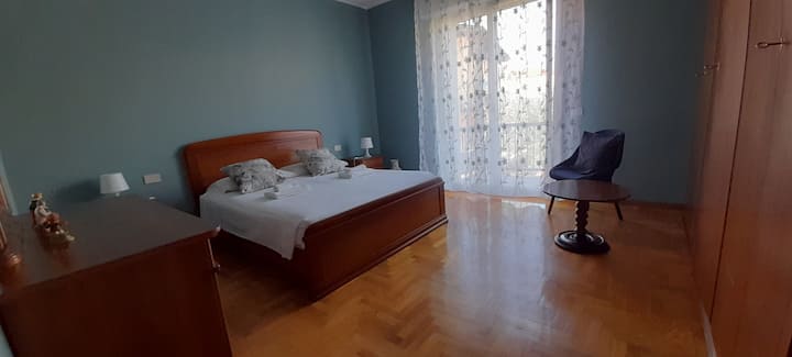 Sage green double bedroom