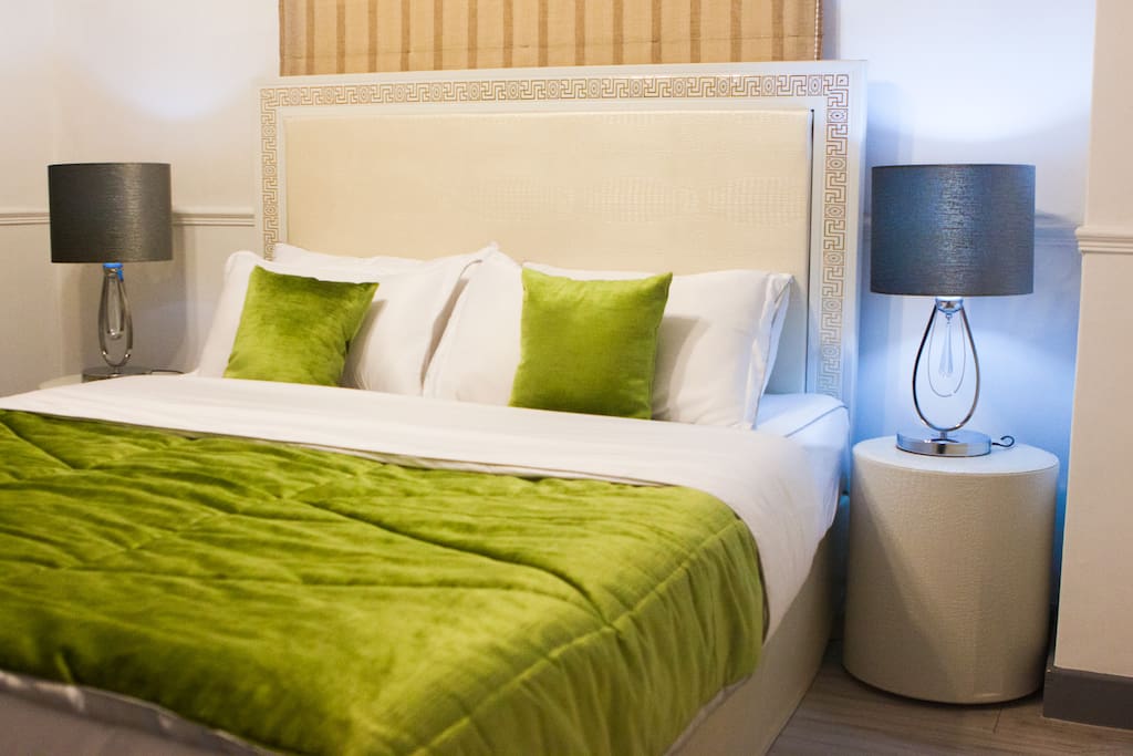 Comfy bed for two.