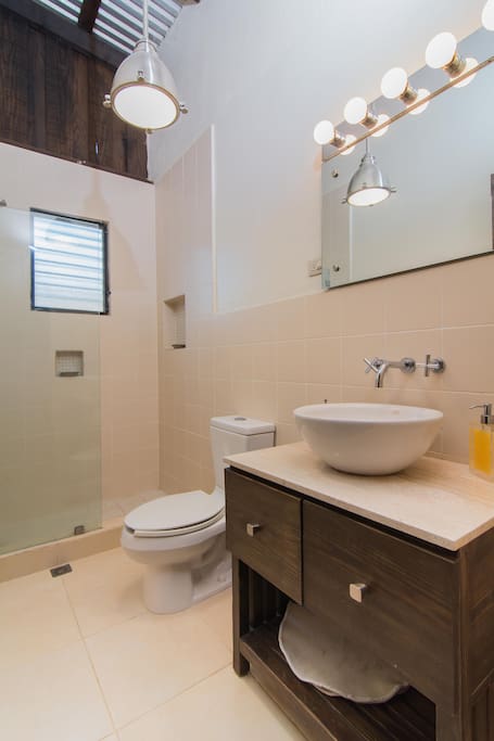 Shared spa inspired bathroom