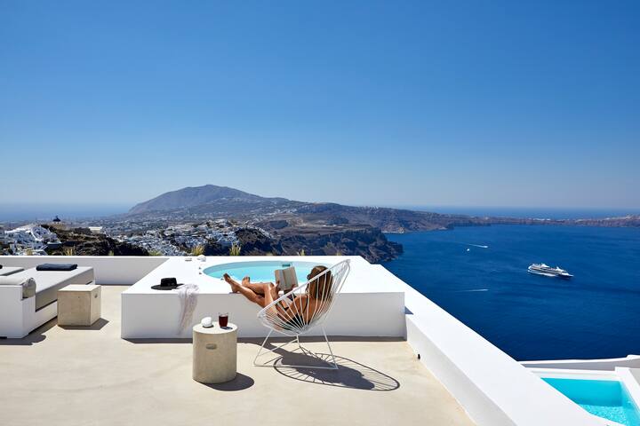 Olia Dome, 2 bedrooms, 2 jacuzzis and volcano view