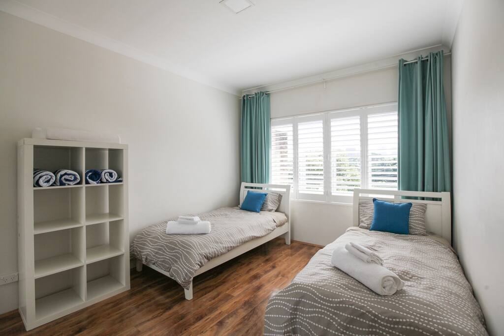2 single beds in second bedroom.
