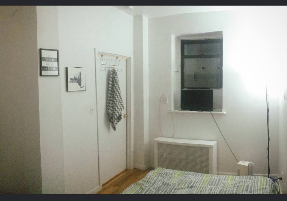 Cozy bedroom with full-size bed and TV with Netflix and Hulu.
