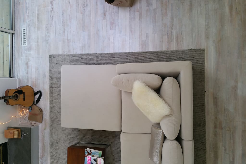 living area sectional from above