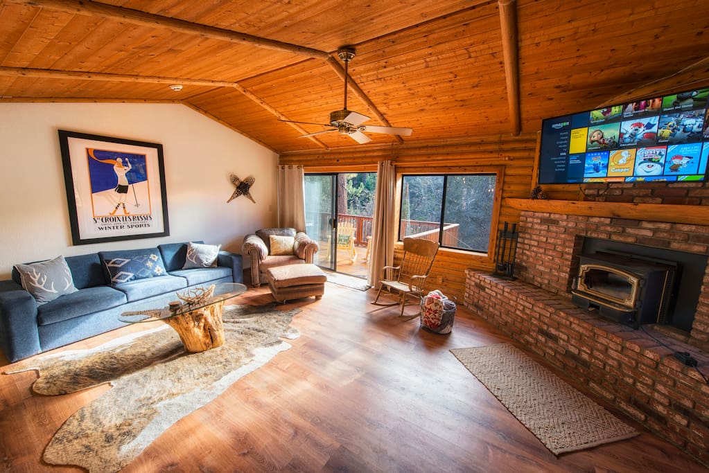 Gather with friends and family while enjoying the fire. Bear Lake Hideaway