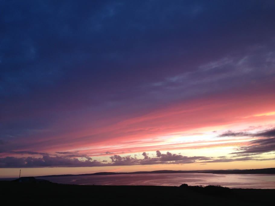 back garden sunset