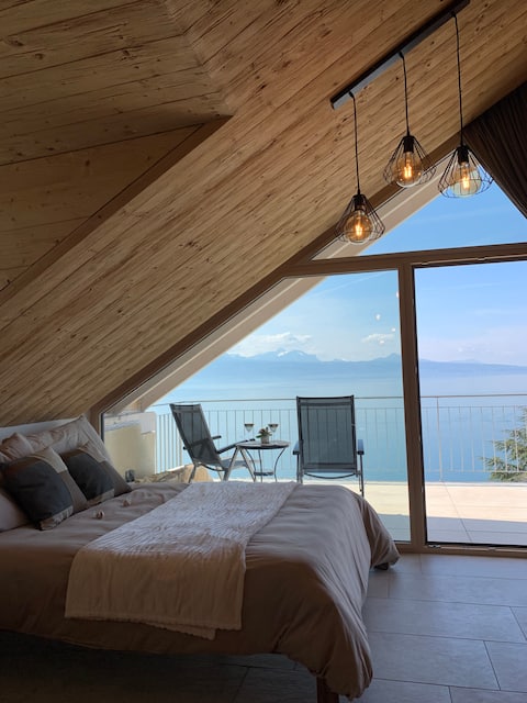 Small Paradise 1... facing the lake among the vines.