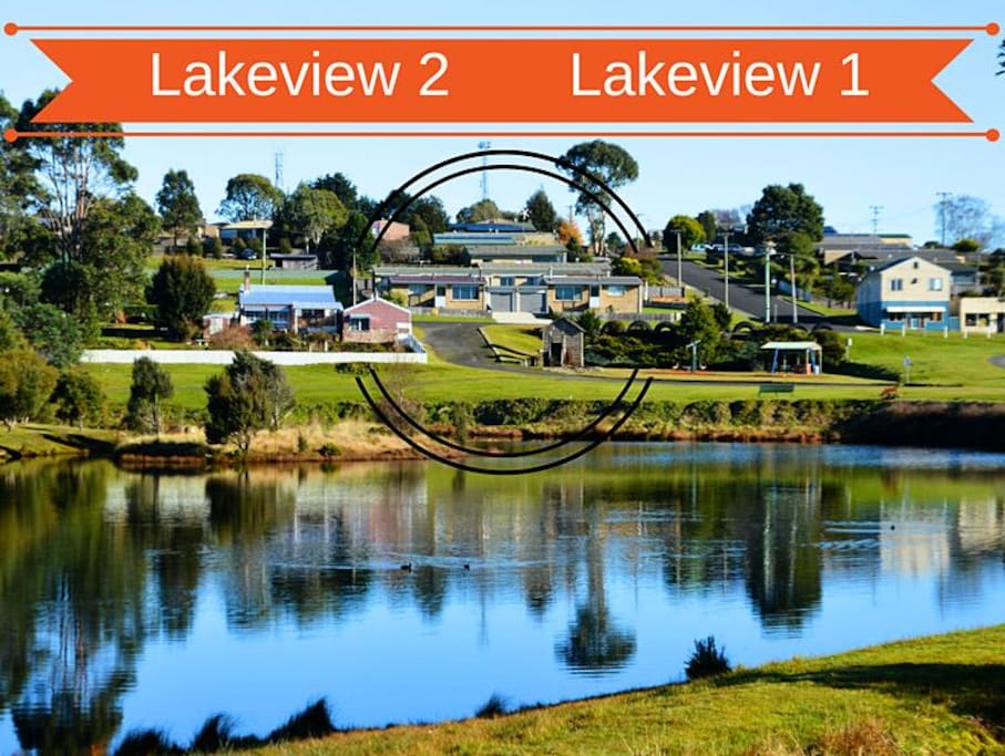 Lakeview 1 & Lakeview both overlook the lake in the centre of town