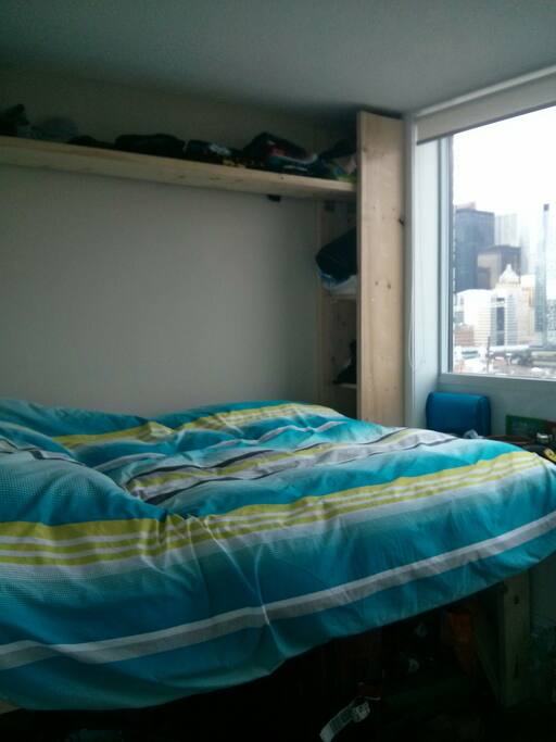 Comfortable queen-size bed.