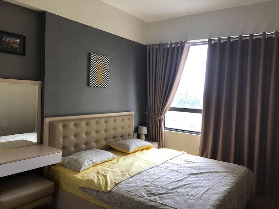 Master bedroom with bathroom