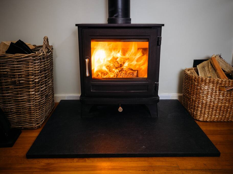 Snuggle up in front of your own wood burning stove.
