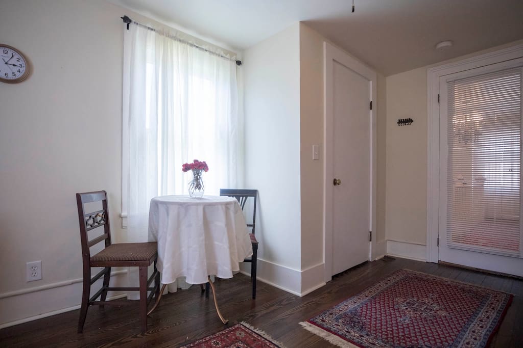 Eating area in sitting room