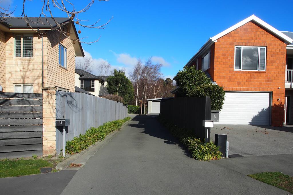 Our house is left at the end of the drive.