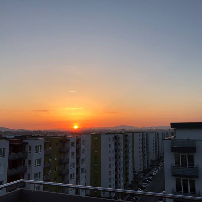 sunrise from the balcony