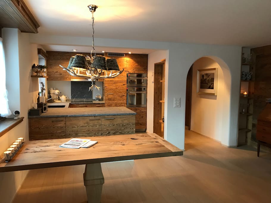 Living room and view to the open kitchen