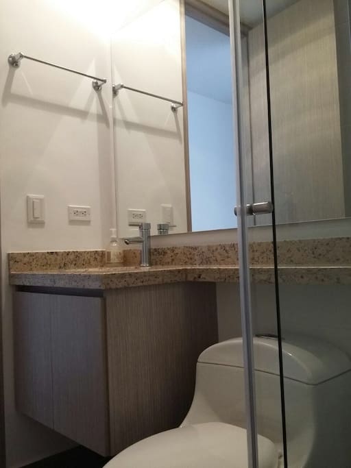 Bathroom with hot water