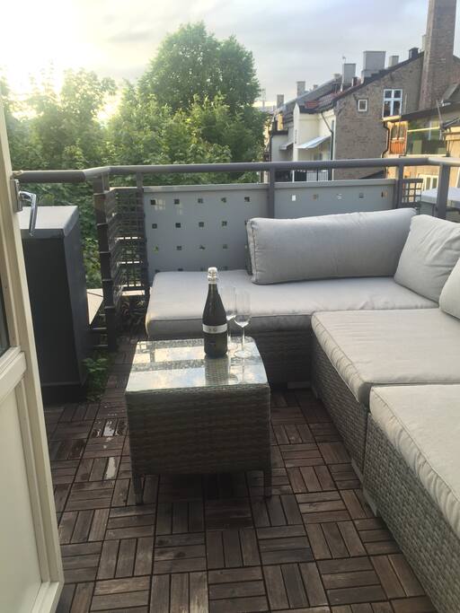 Roof terrace for the warm evenings