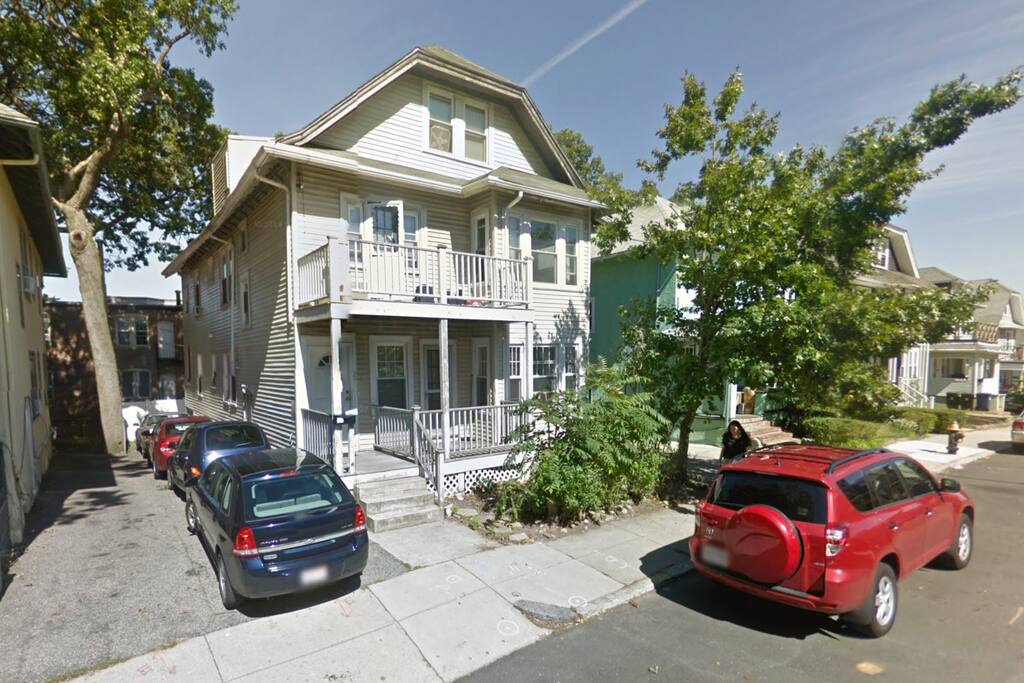 This is a house. (first floor for 3 boys, second floor for 3 girls)