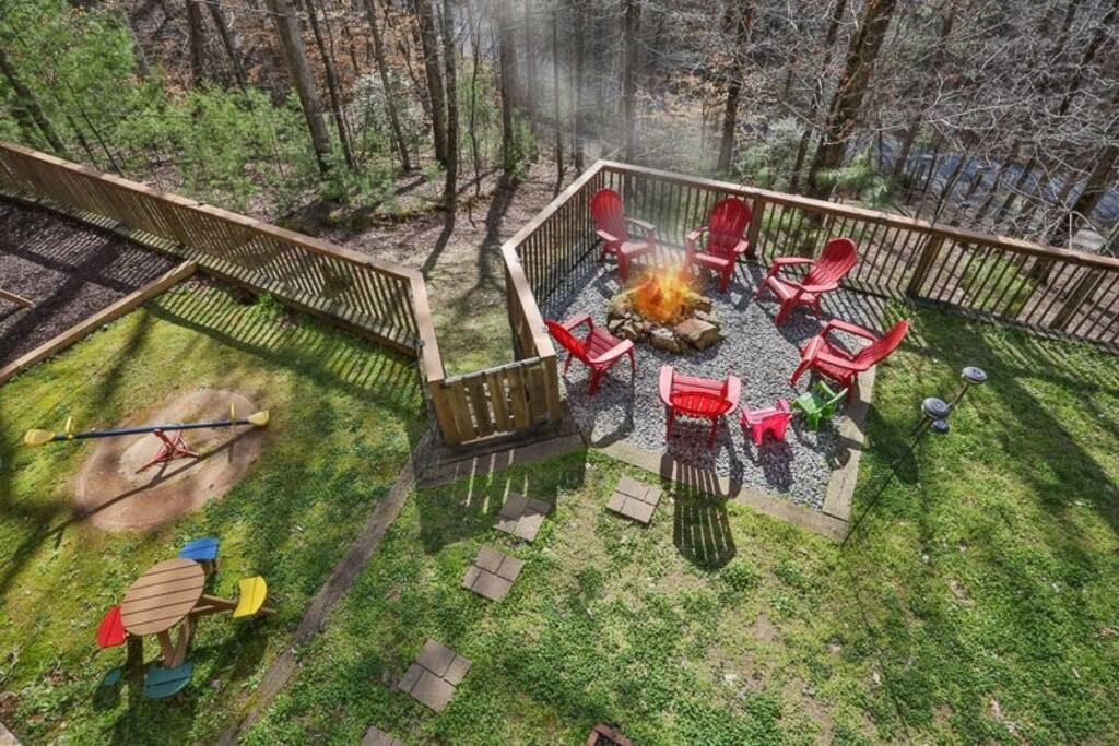 Enjoy the beautiful surroundings by a warm fire