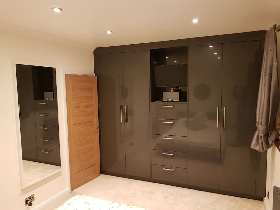 Wardrobe space and TV