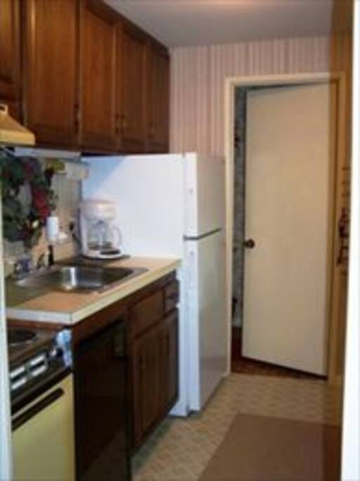 Kitchen with wine cooler