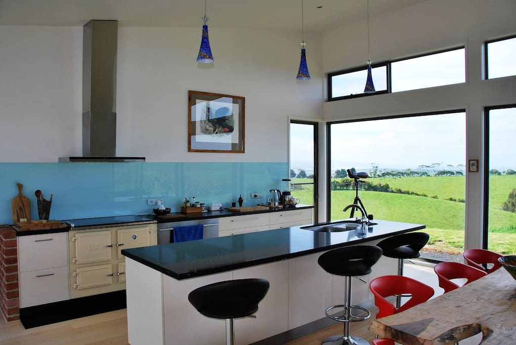 Modern kitchen with draw fridge and dishwasher