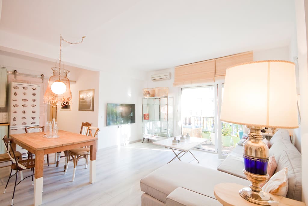 Entrance: dining room and living room