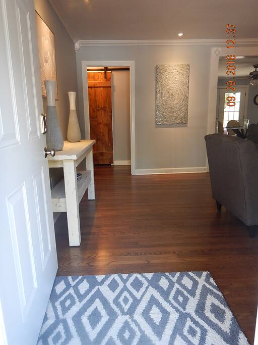 Artwork welcomes you in.