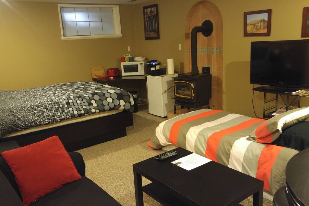 Room has an extra twin bed if needed.