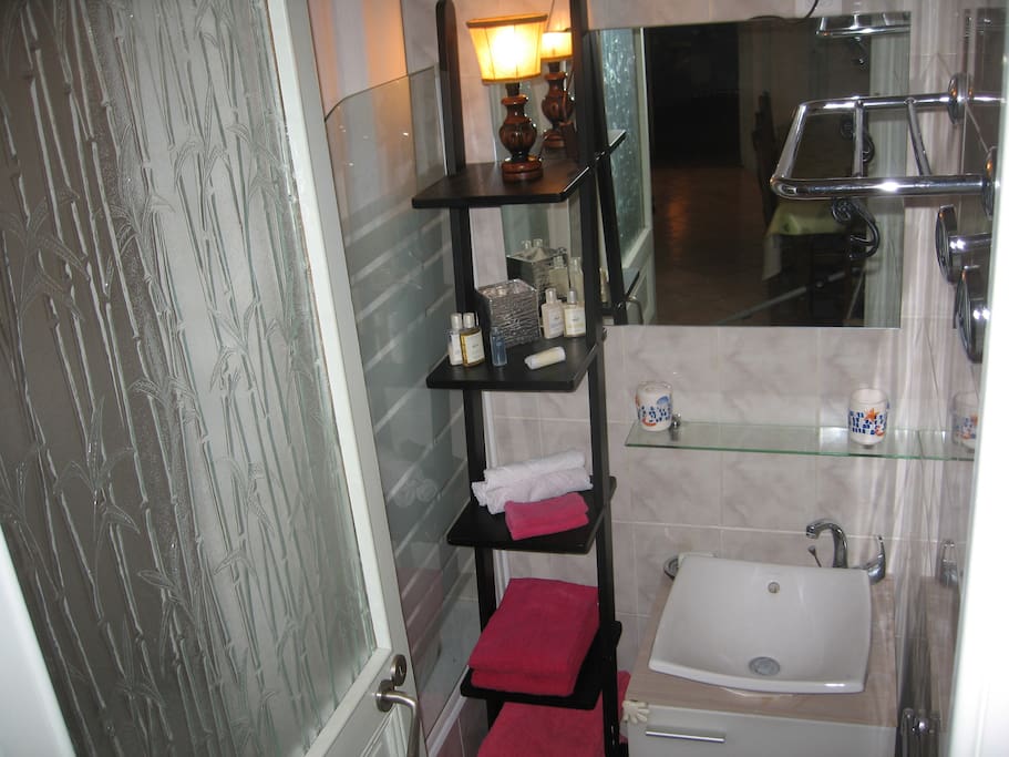 Salle de bain avec douche (en commun)