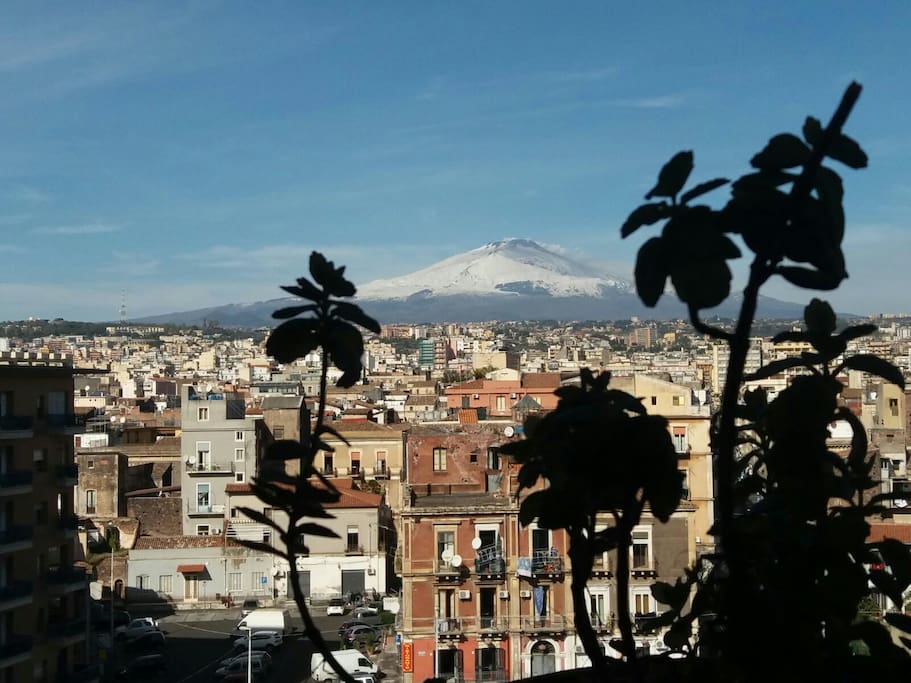 View of the Etna from the balcony