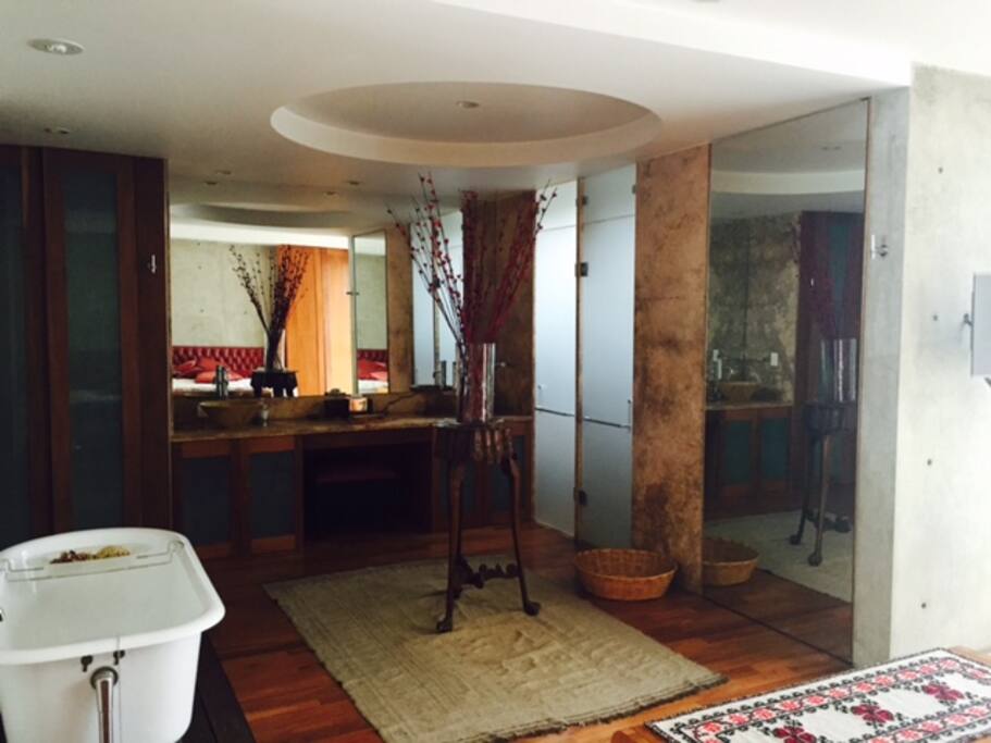 open space bathroom