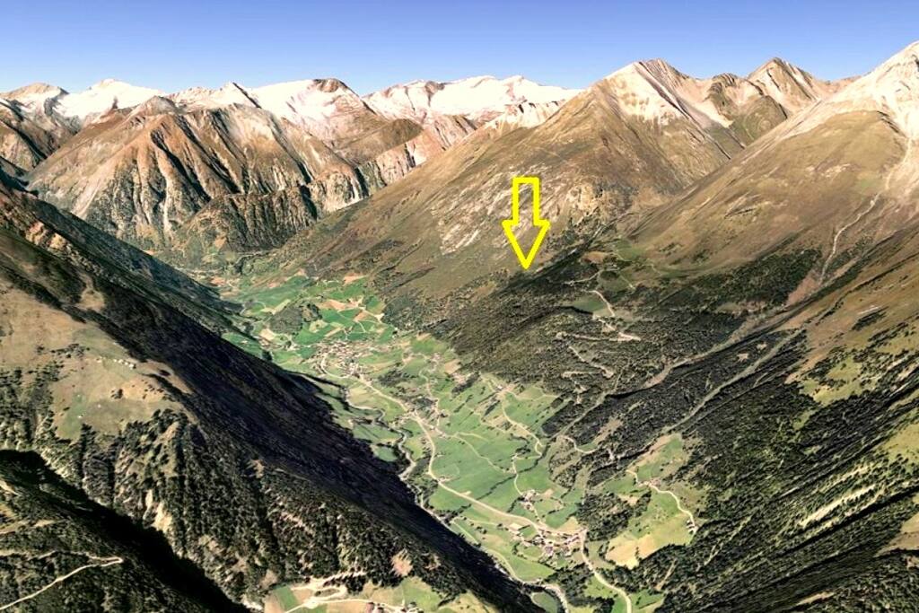 Position im Tal via Google Earth