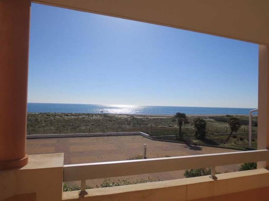 vue de la terrase ouverte de 18 mètre carré