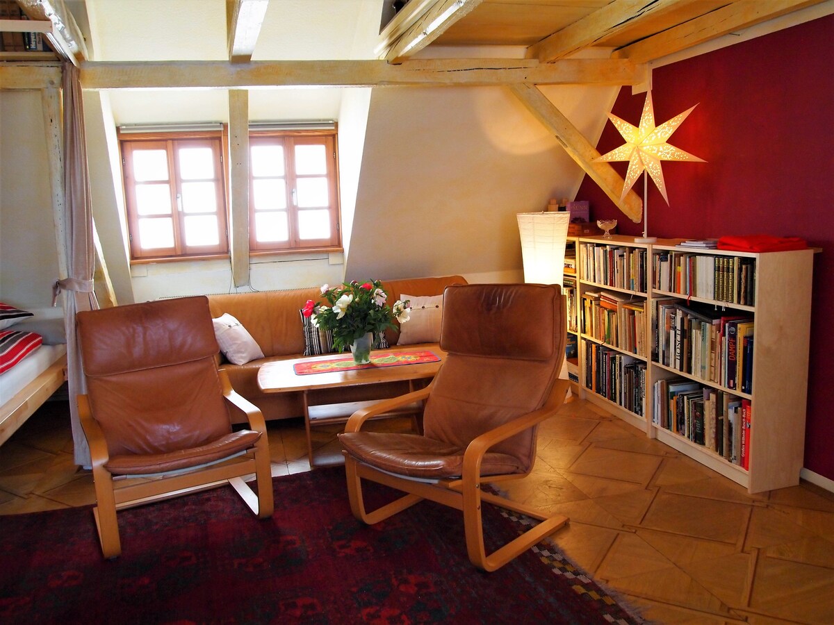 Successful Airbnb property: Living in the half-timbered building from 1632 - Quedlinburg city center in Quedlinburg