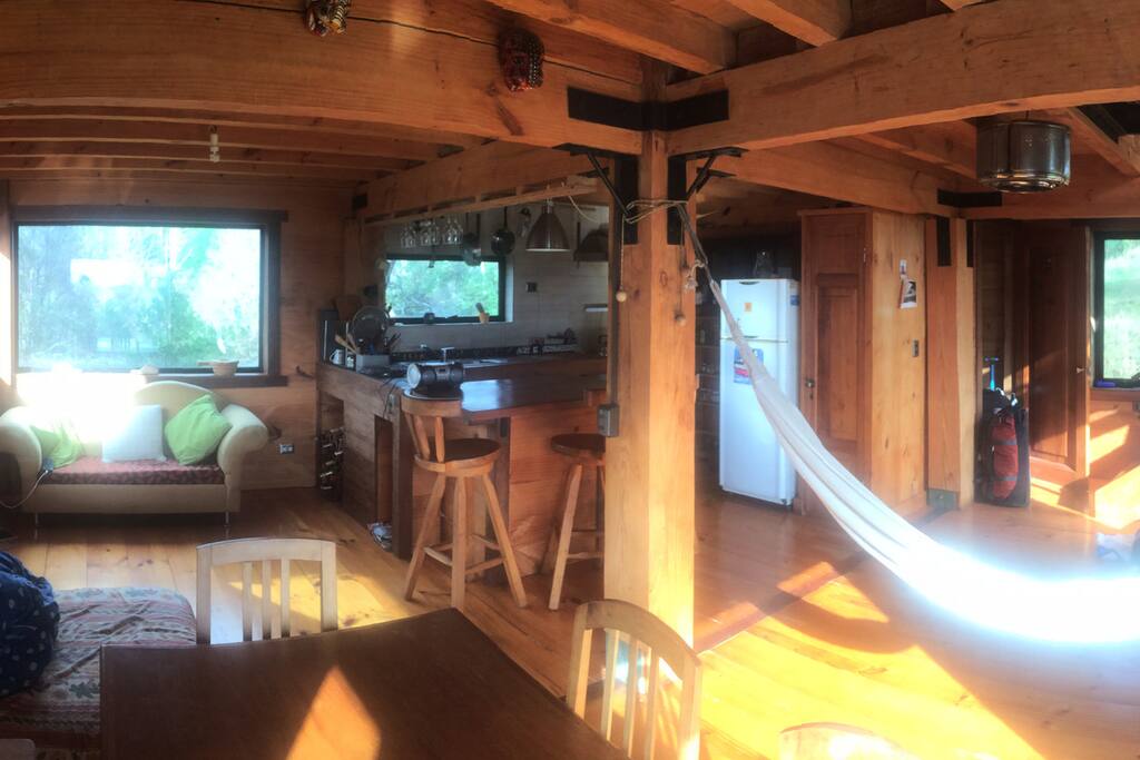 Cabin-loft in the prairie&forest within a 28 acres preserve with trails and wetlands.