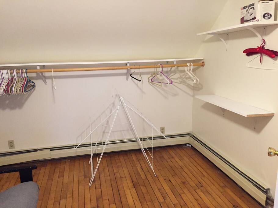 Spacious walk-in closet
