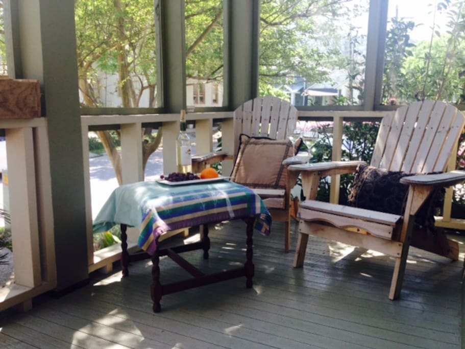 Relax on your own private screened porch
