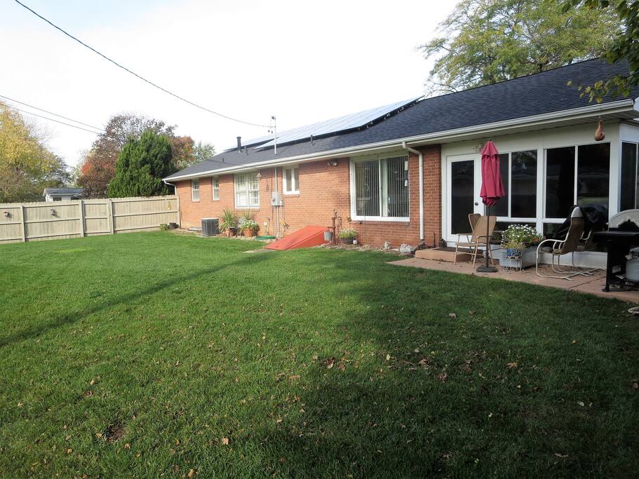 Enclosed backyard