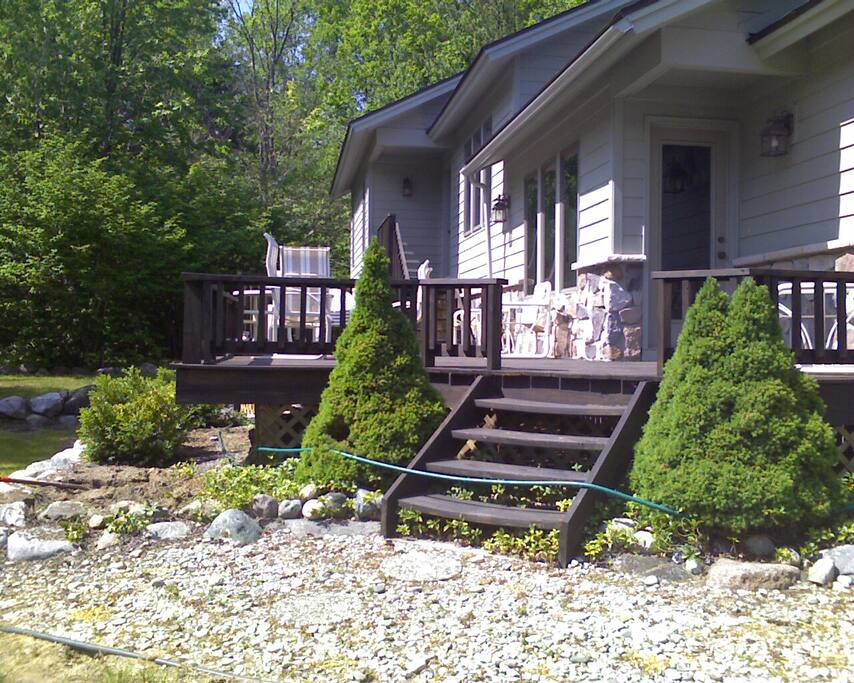 deck facing golf course