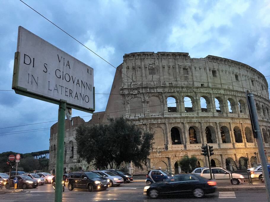 The apartment is located on S. Giovanni in Laterano, up the street from the Coliseum :)