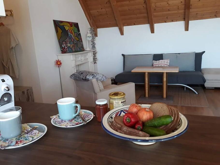 Living and dining...