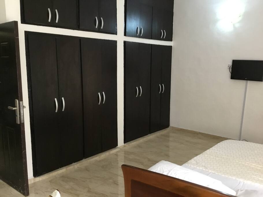 Inbuild closets.