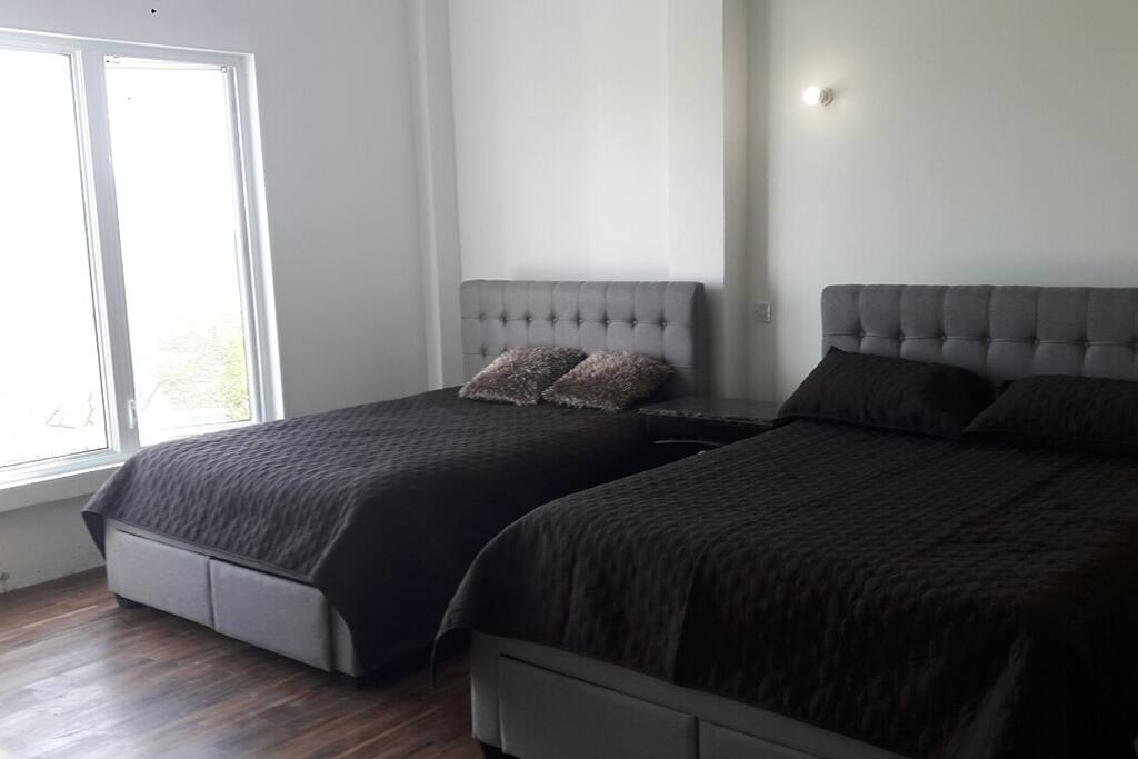 Bedroom with 2 queen size beds