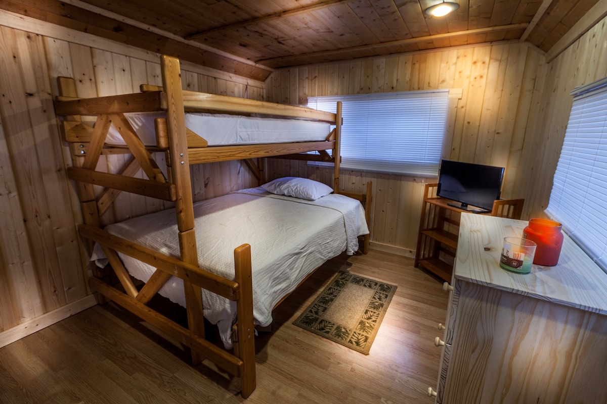 Inside the bunkhouse