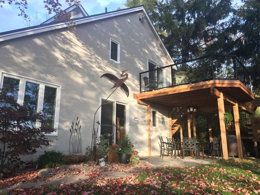 Large Deck and Patio area at rear of Lakehouse