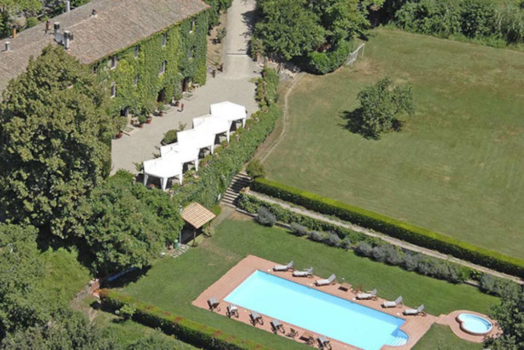 Vista dall'alto della location