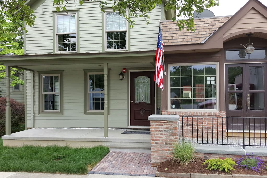 These buildings are the visionary project of Mr. Leenheer, now a beautifully redesigned apartment and a soon-to-be-opened coffee shop, they once housed the historic society of Branchville as well as an historic theater.