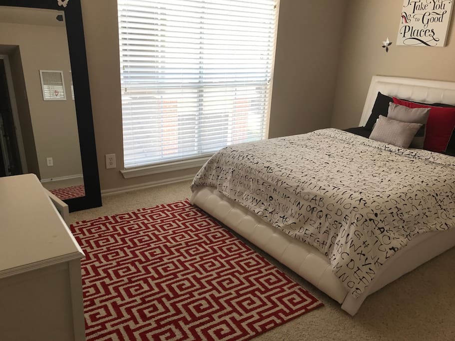 Comfy bed, television, very relaxing private room!