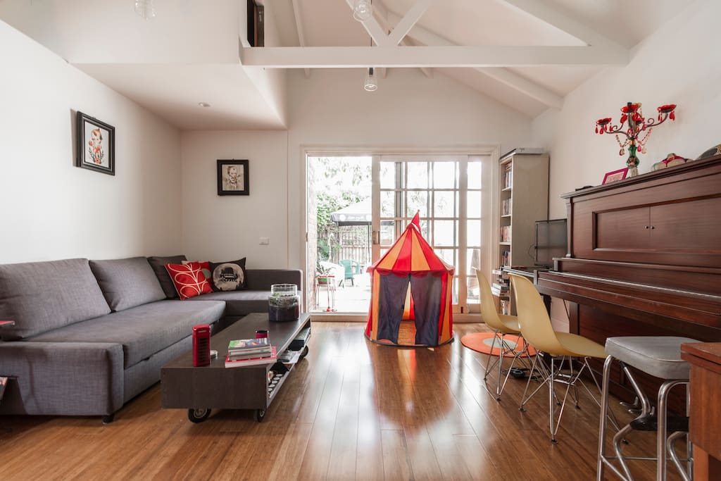 spacious light filled living area