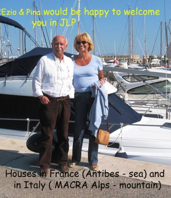 Pina et Ezio seront heureux de vous accueillir au Jean Les Pins (JLP)*Pina e Ezio saranno felici di accogliervi a JLP.*Pina and Ezio will be happy to welcome you in JLP.